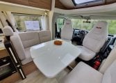 Fiat Ducato Pilote P740FC motorhome interior view of the cab swivel seats.