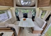 Fiat Ducato Pilote P740FC motorhome interior view of the spacious front dining.