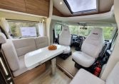 Fiat Ducato Pilote P740FC motorhome interior view of the spacious front lounge.