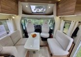 Fiat Ducato Pilote P740FC motorhome interior view showcasing the skylight.