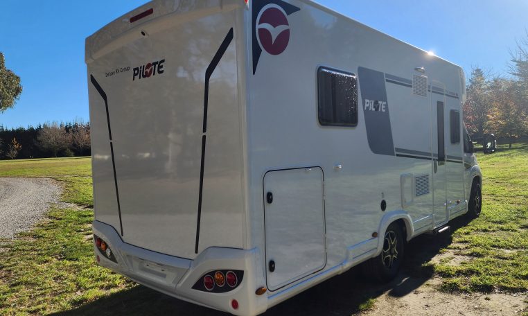 2025 Fiat Ducato Pilote P746FC exterior rear and side view.