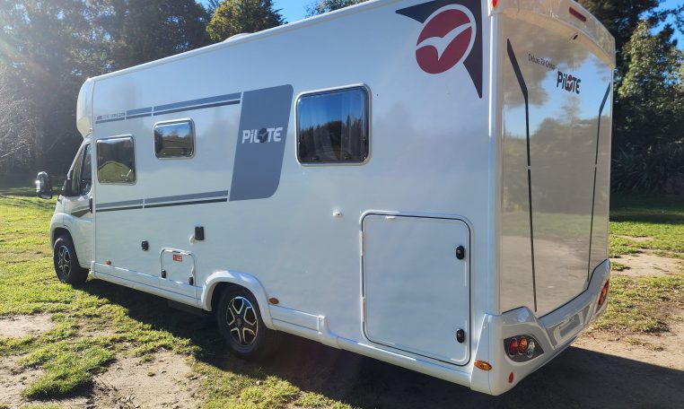 2025 Fiat Ducato Pilote P746FC exterior passenger and rear view.