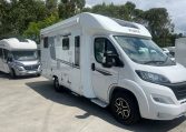 2025 Pilote 650GJ motorhome exterior showing the driver’s side profile and design.