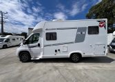 Exterior rear storage locker on the 2025 Pilote 650GJ for convenient, secure storage of belongings on the move.