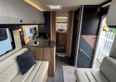 2026 Auto-Trail Frontier Delaware motorhome interior layout with front lounge and central kitchen.