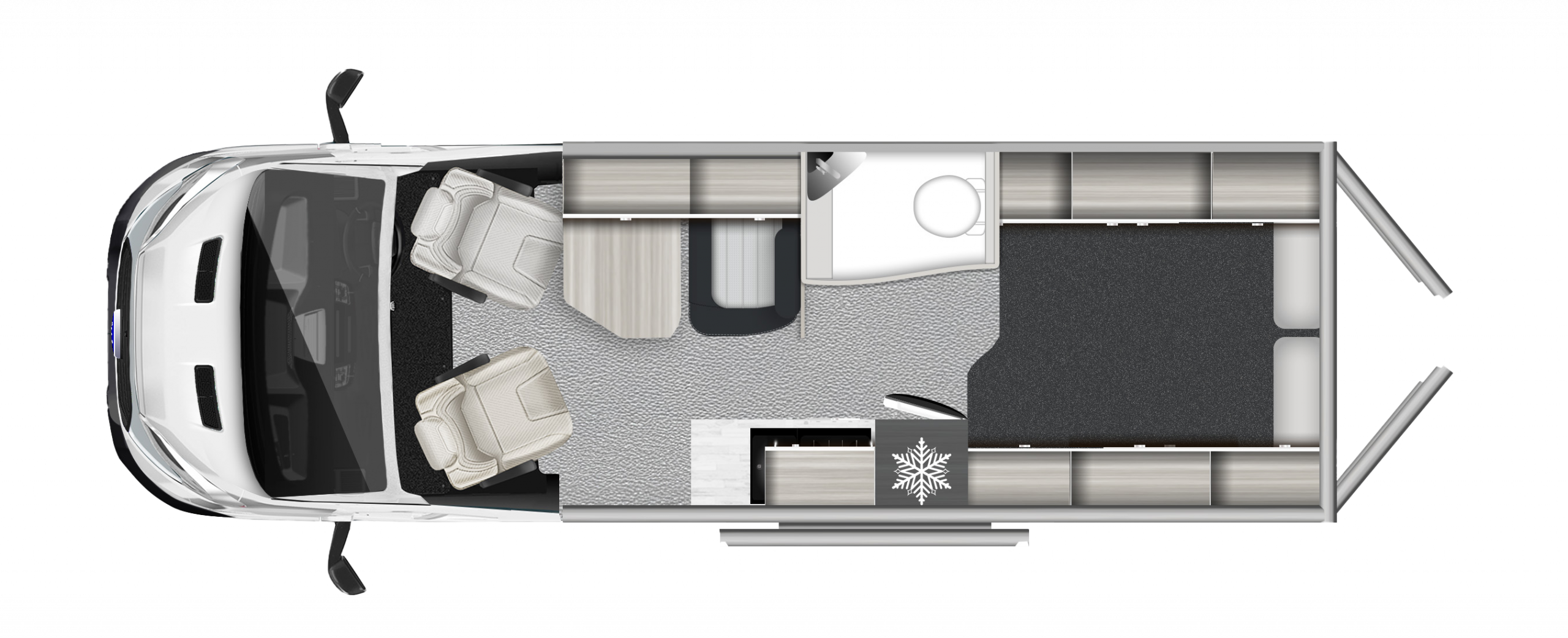 2026 - Auto-Trail Expedition 68 XL Flex Campervan - Layout