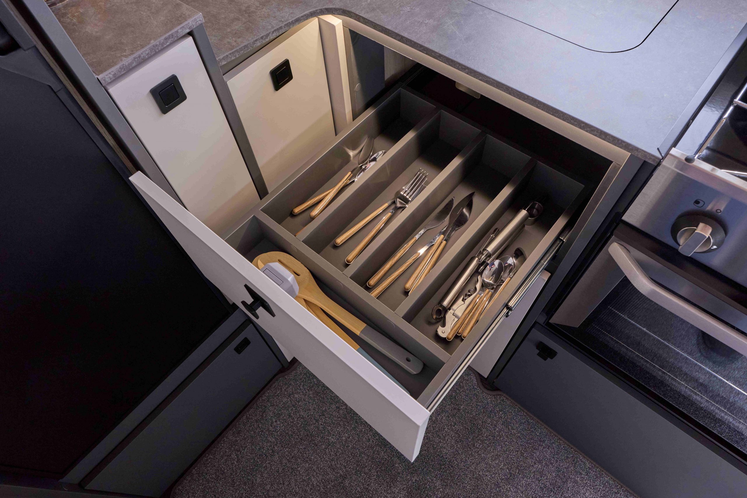 2026 - Auto-Trail F-Line F62 - Interior Soft Close Drawers 2026 - Auto-Trail F-Line F62 - Interior Soft Close Drawers