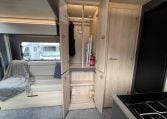 2026 Auto-Trail F-Line F62 motorhome interior showing the hanging space in the wardrobe.