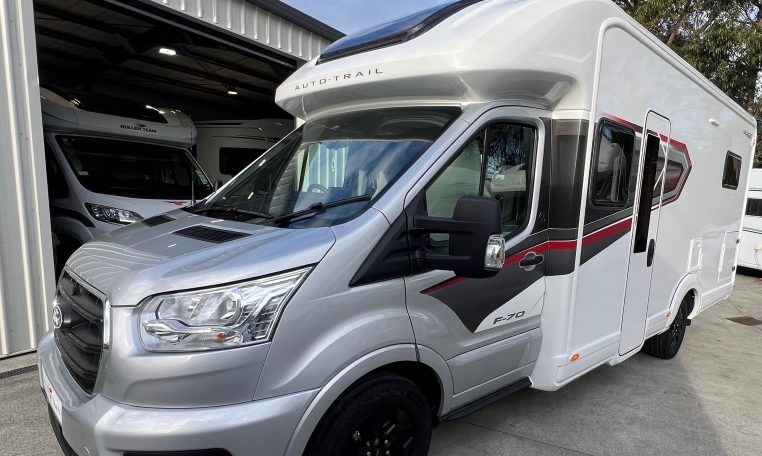 2026 Auto-Trail F-Line F70 motorhome exterior profile view.