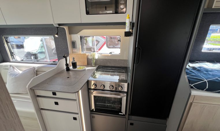 2026 Auto-Trail F-Line F70 motorhome interior view showcasing the kitchen.