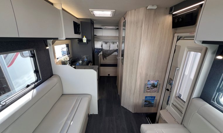 2026 Auto-Trail F-Line F70 interior view showcasing the motorhome layout.