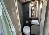 2026 Auto-Trail F-Line F70 motorhome interior view showing the compact toilet.