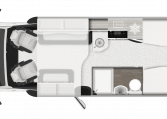 2026 Auto-Trail F-Line F70 motorhome interior layout.