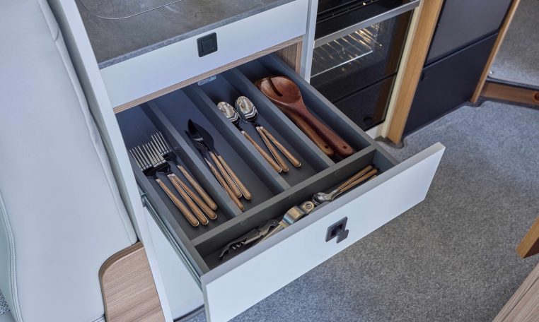 2026 Auto Trail Imala 730 interior soft close cutlery drawer