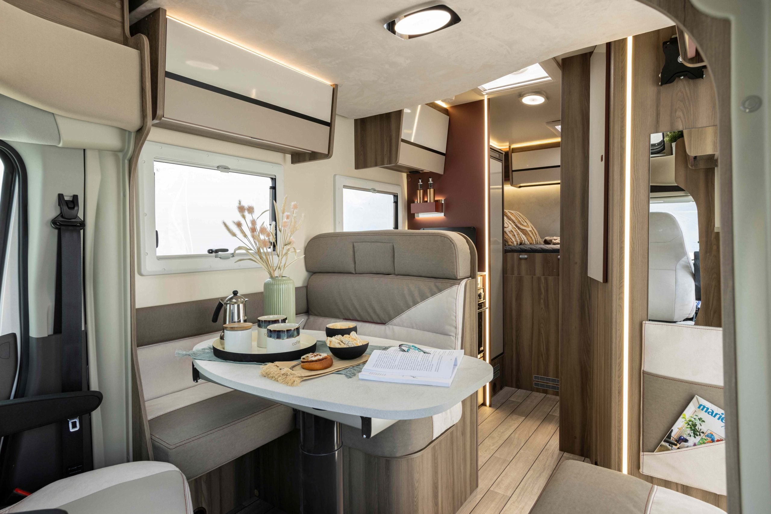 2026 - Roller Team - Kronos - Compact - 665 - Interior Dinette Overhead Storage