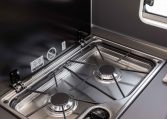 2026 Roller Team T-Line 700 interior view showing the gas hob.