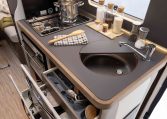 2026 Roller Team T-Line 700 interior view showing the kitchen drawers.