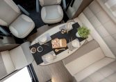 2026 Roller Team T-Line 700 interior view showing the top view of dining table.