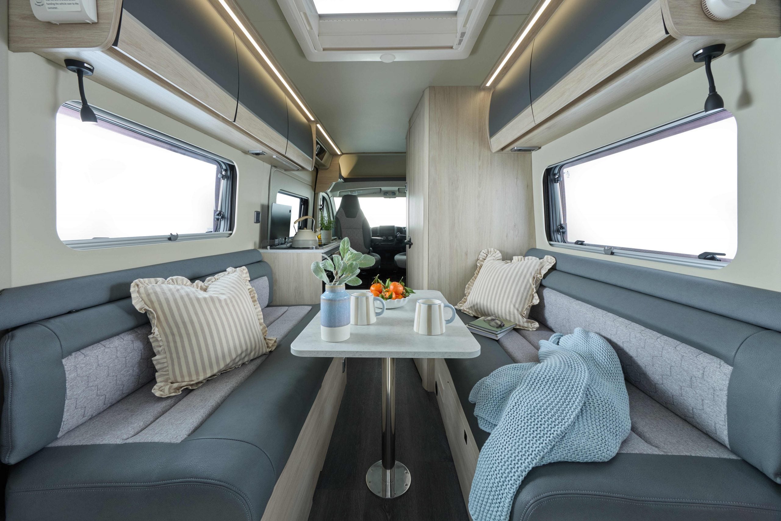 2026 – Auto-Trail – Expedition – 54 – Interior Lounge Back Facing 2026 Auto-Trail Expedition Van 54 bench seats