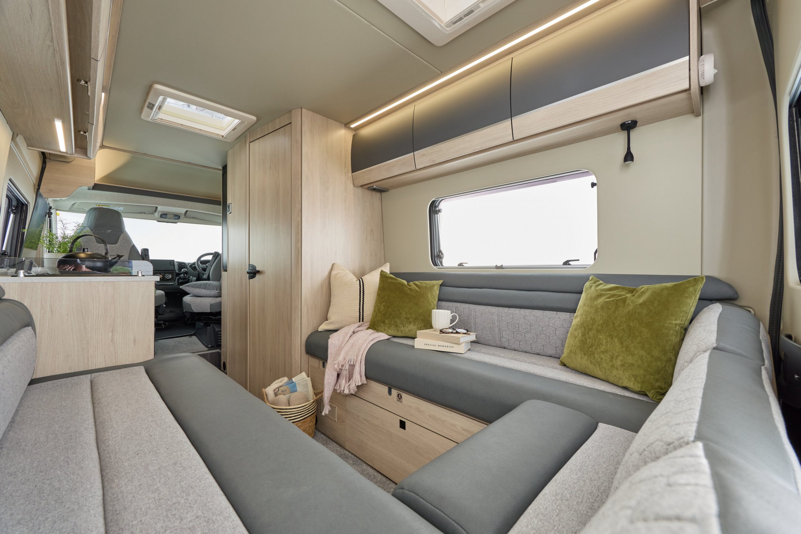 2026 – Auto-Trail – Expedition – 66 – Interior Lounge Front Facing 2026 Auto-Trail Expedition Van lounge