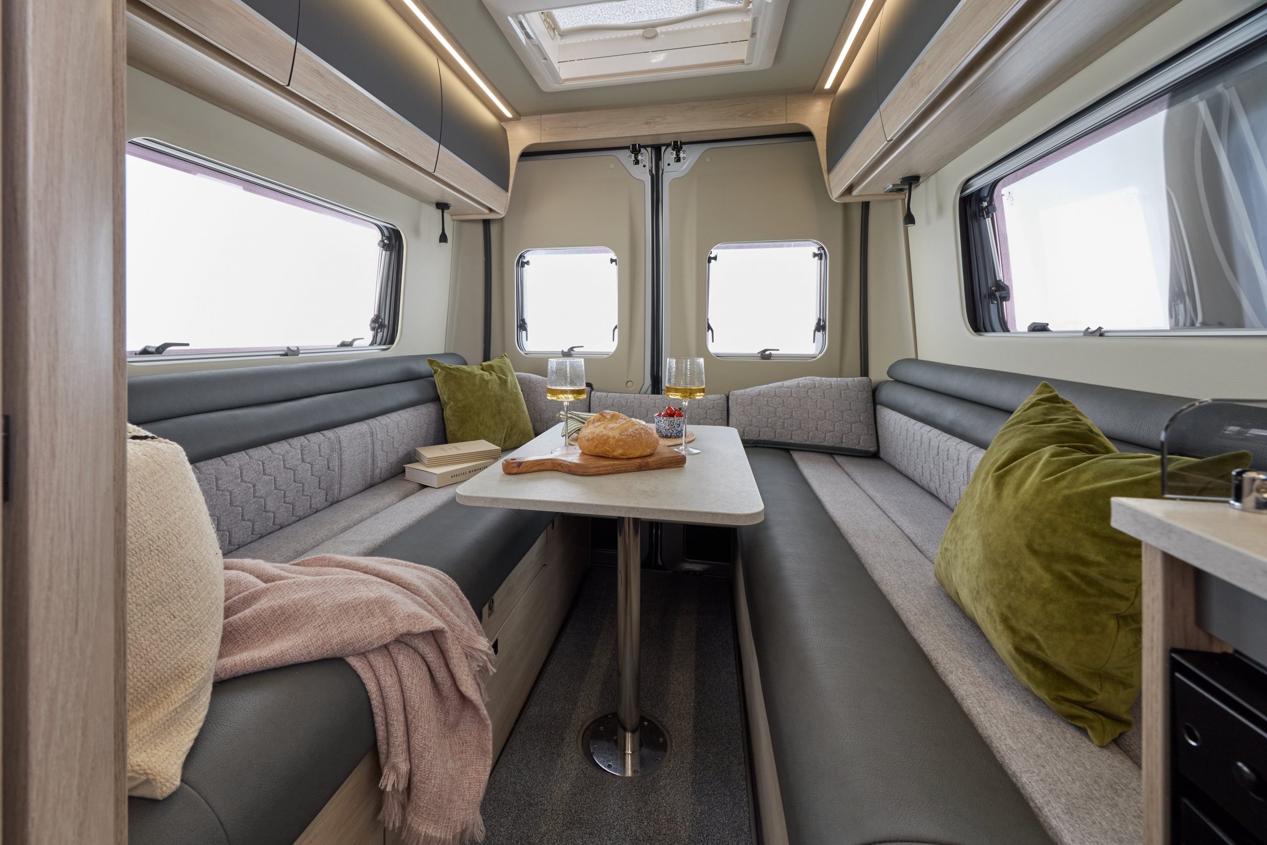 2026 – Auto-Trail – Expedition – 66 – Interior Lounge Rear View 2026 Auto-Trail Expedition Van rear lounge