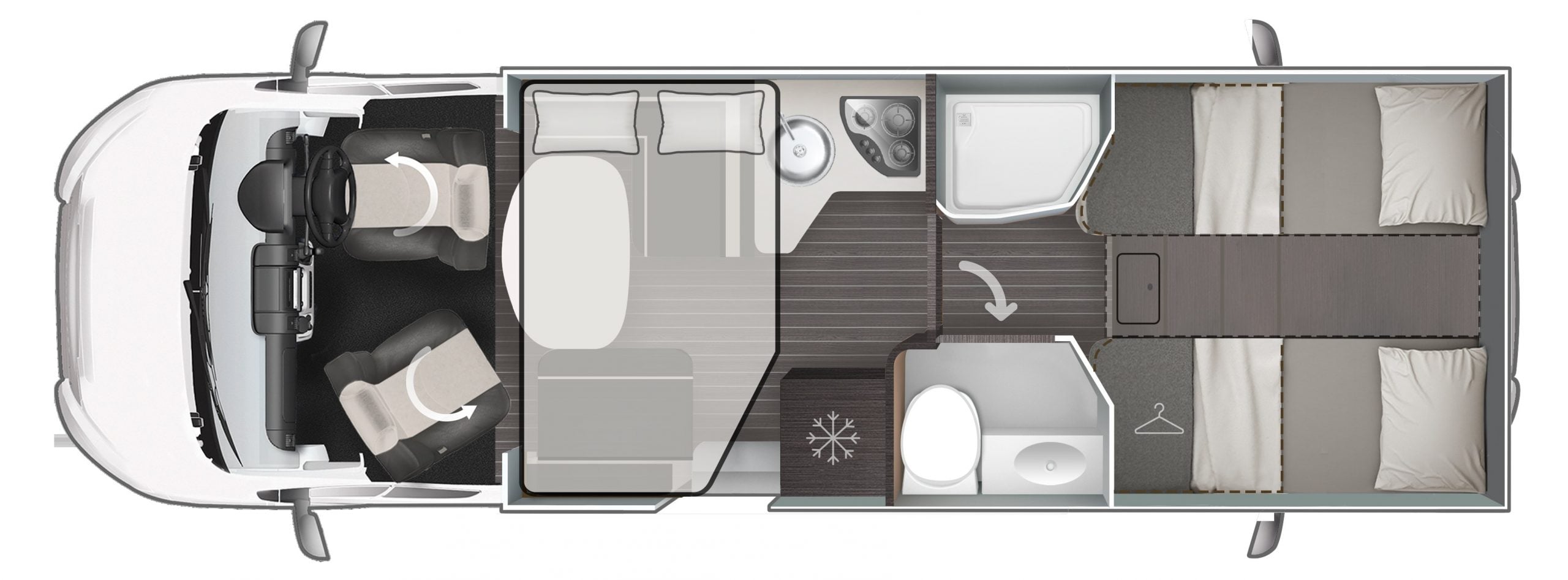2026 – Roller Team – Zefiro – 685 – Layout internal layout of a roller team zefiro 685 motohome