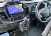 2023 Auto-Trail F-Line F74 motorhome interior view showing the front cab steering wheel.