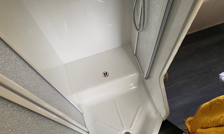 2023 Auto-Trail F-Line F74 motorhome interior view showing the separate shower.