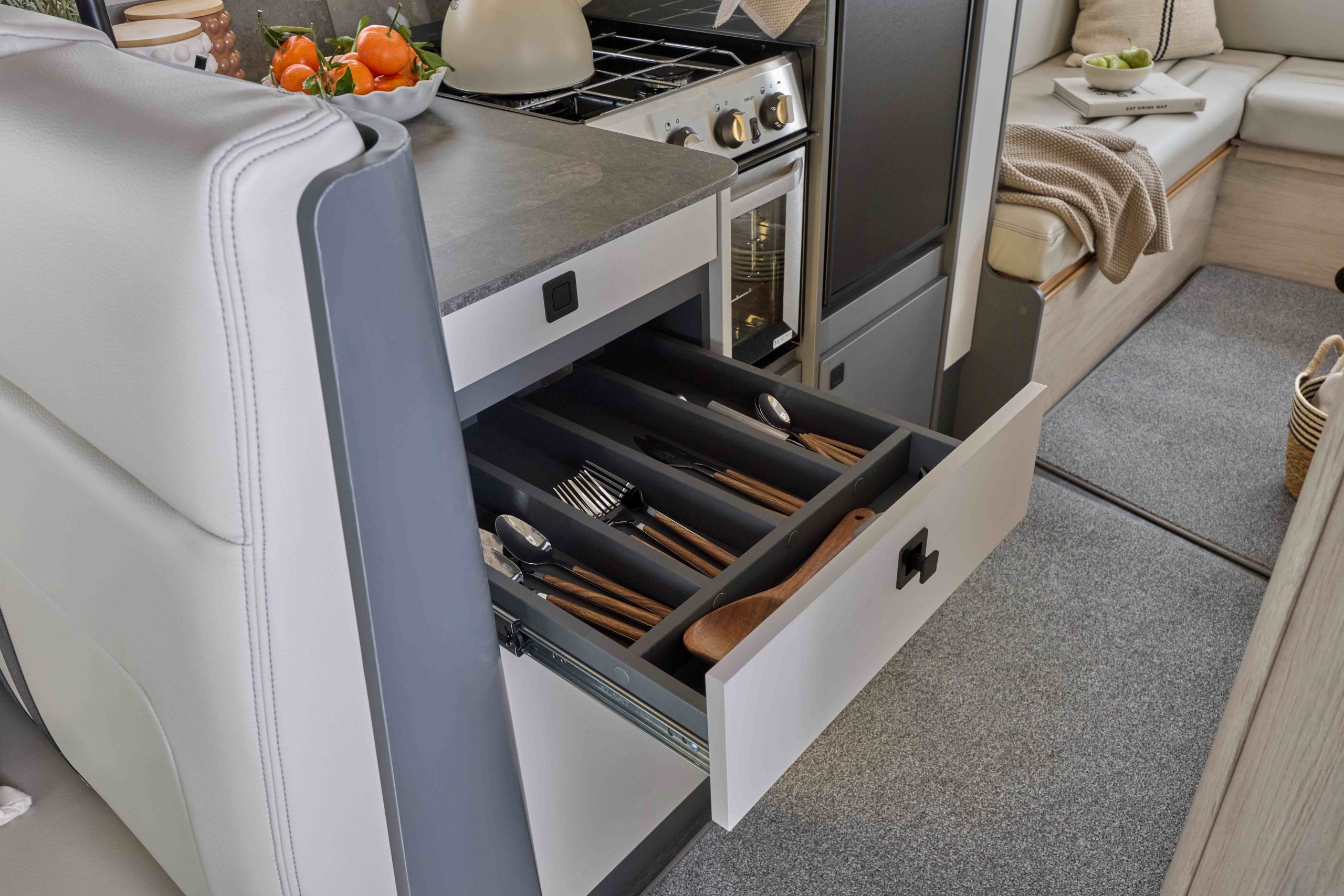 Auto-Trail - F-Line - F72 - Interior Soft Close Cutlery Drawer
