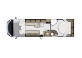 Auto-Trail Grand Frontier GF88 motorhome interior floorplan showing the layout.