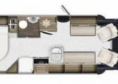 2022 Auto-Trail Tracker RB motorhome interior floorplan layout.