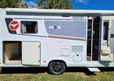 Fiat Ducato Pilote G740FC motorhome exterior view of the habitation door.