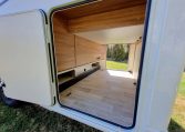Fiat Ducato Pilote G740FC motorhome exterior view of the rear garage.