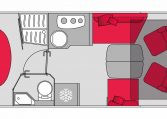 Fiat Ducato Pilote G740FC motorhome interior floorplan.