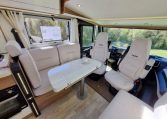 Fiat Ducato Pilote G740FC motorhome interior view showcasing the front lounge.