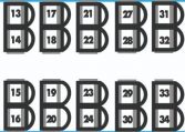 Interior floorplan layout of a bus showing the driver and passengers seats.
