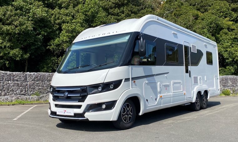 Auto-Trail Grand Frontier GF88 motorhome exterior profile view showing the front and habitation side.