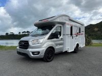 Roller Team Zefiro 665 motorhome exterior with front and side visible, highlighting its size, shape and overall design